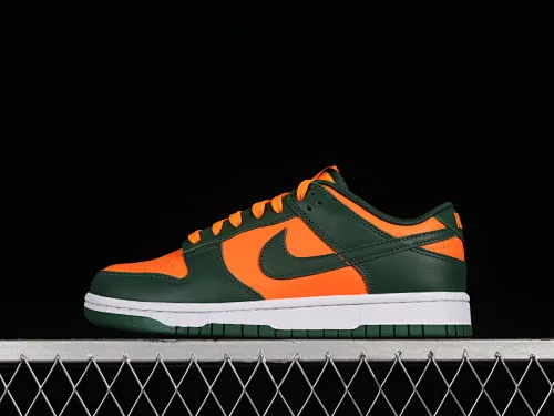 All categories Nk SB Dunk series Nk SB Dunk Low low-top sneakers C version Nk SB Dunk Low "Miami Hurricanes" orange green SB low-top casual sneakers DD1391-300